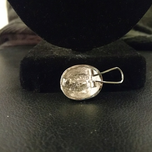 Pendant and earring set- black & bold - Picture 3 of 4